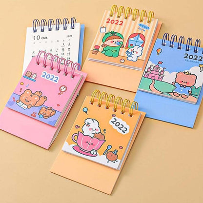 Mini calendario de escritorio con dibujos animados