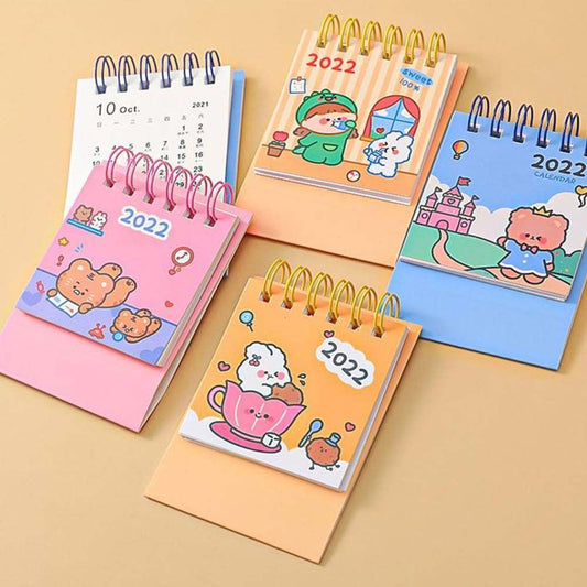 Mini calendario de escritorio con dibujos animados