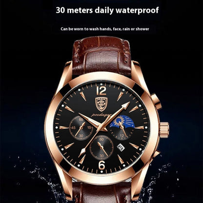 Men's waterproof luminous watch