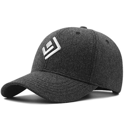 Dark colored baseball cap