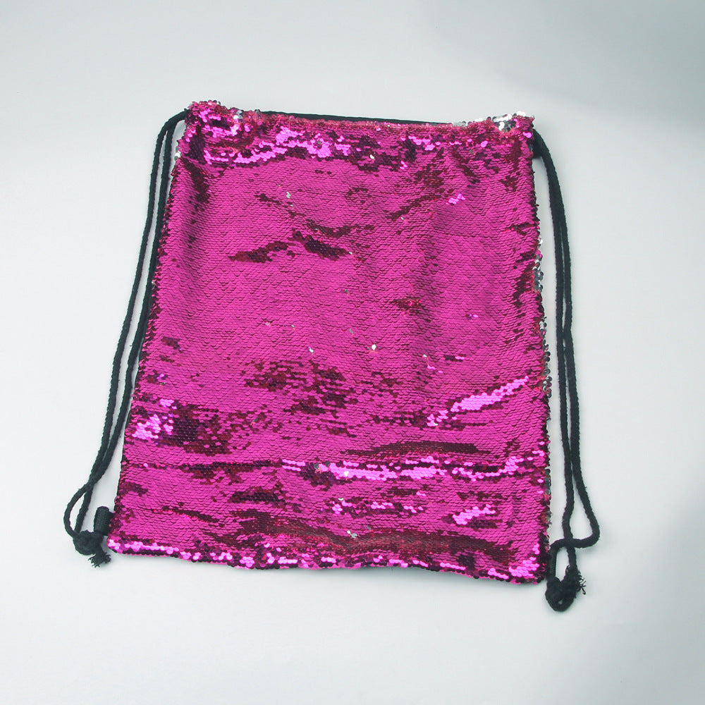 Mermaid Sequin Drawstring Sports Backpack