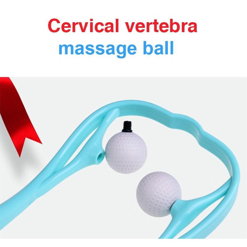 Neck massager with plastic pressure point therapy
