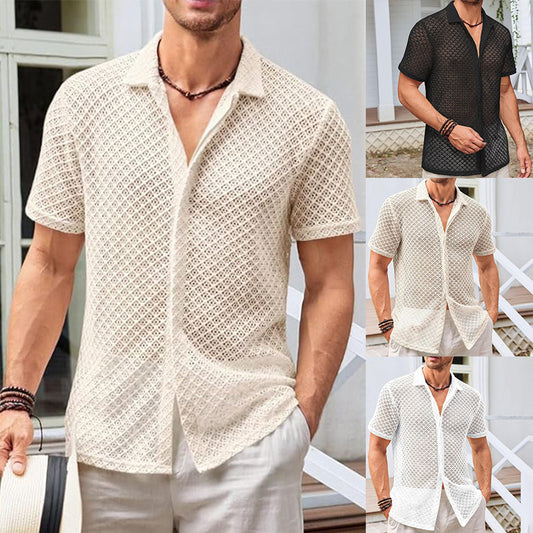 Camisa de manga corta de malla