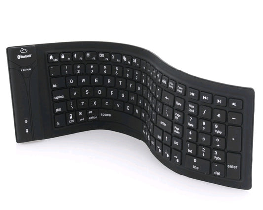 Teclado de silicona plegable con Bluetooth a prueba de agua