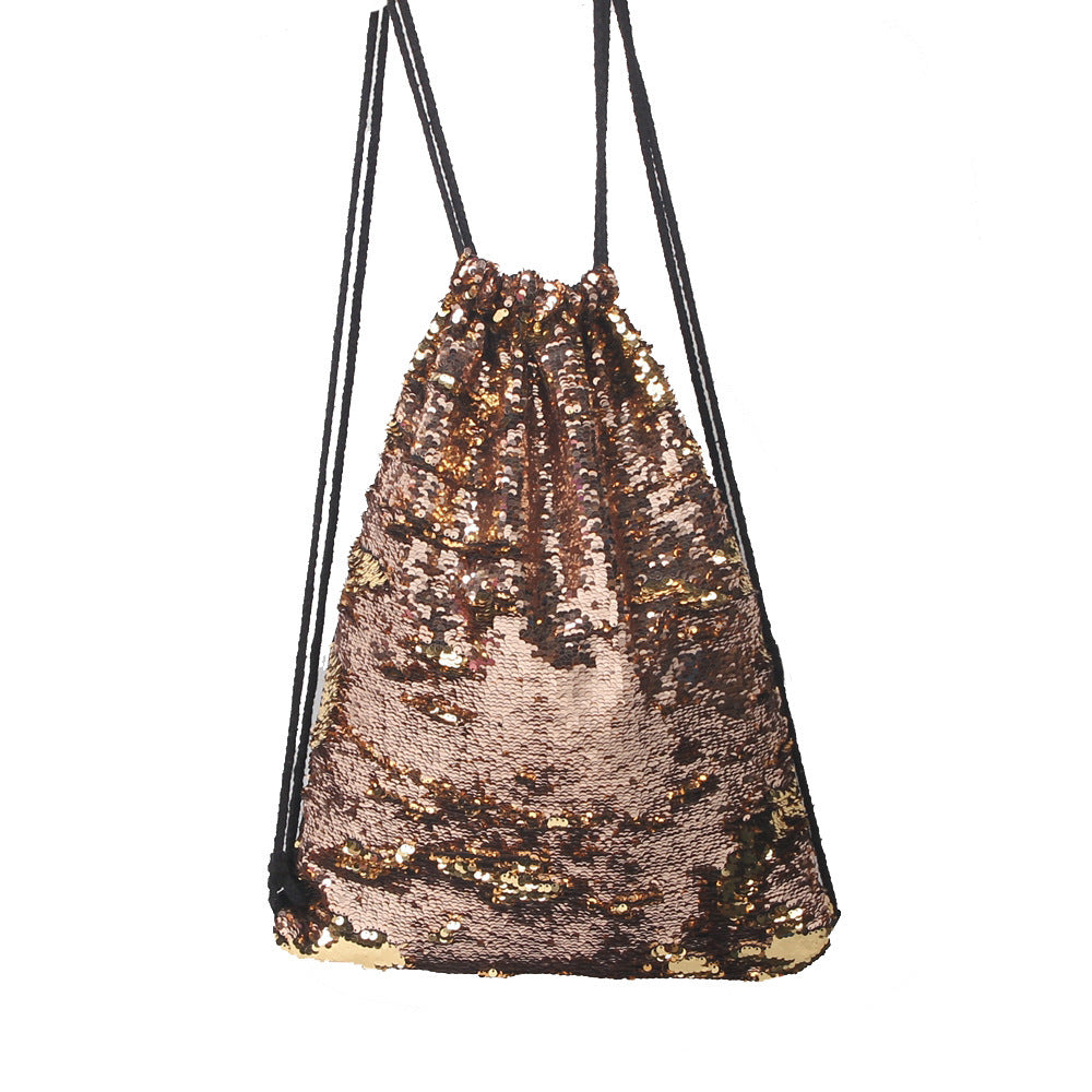 Mermaid Sequin Drawstring Sports Backpack