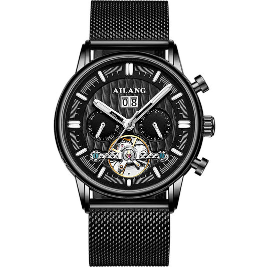 Reloj mecánico automático multifunción Tourbillon para hombre
