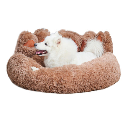 Cama ligera para mascotas con forma de pata de oso