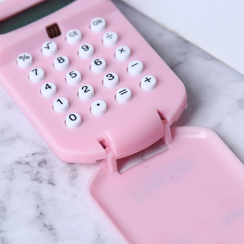 Mini calculadora en forma de galleta.