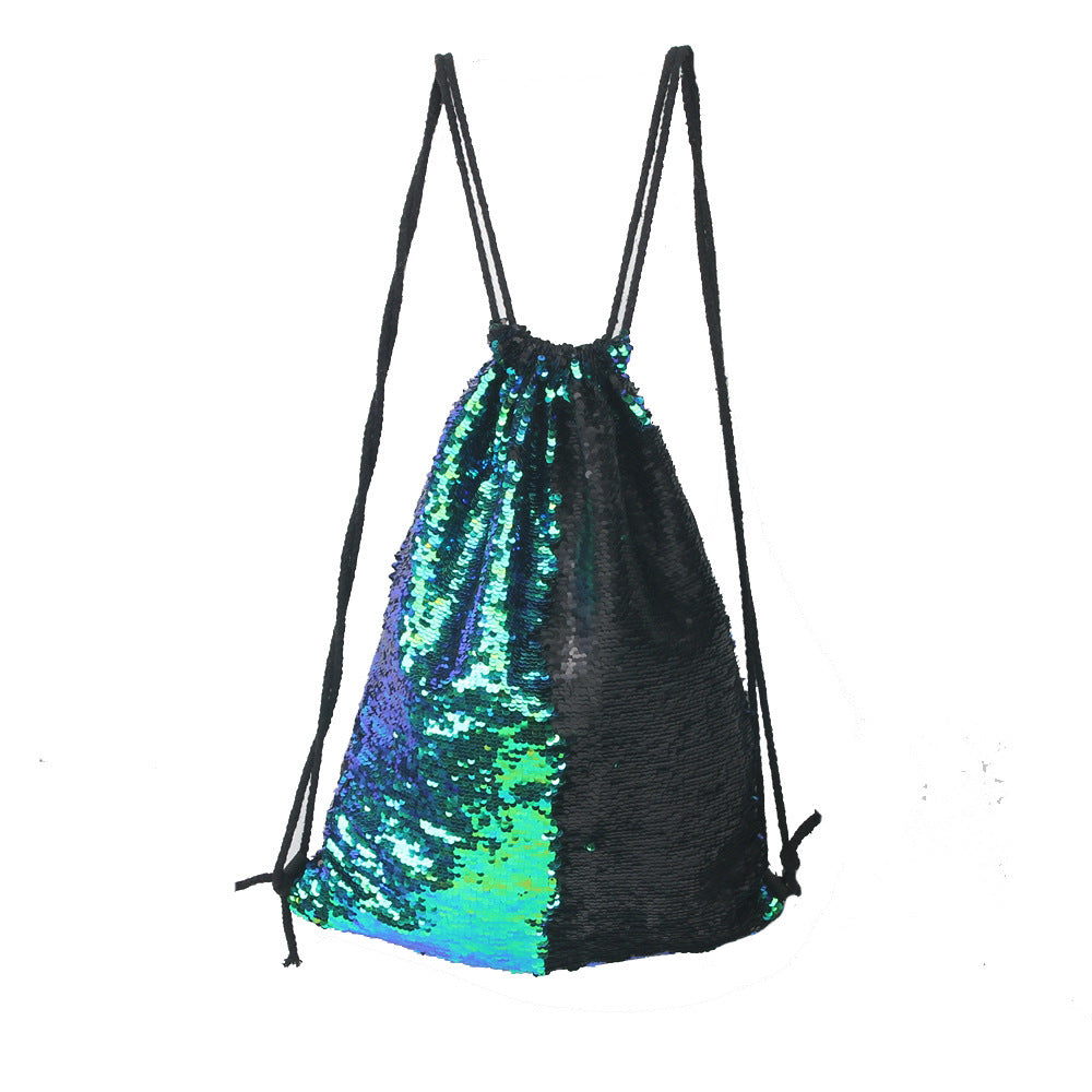 Mermaid Sequin Drawstring Sports Backpack