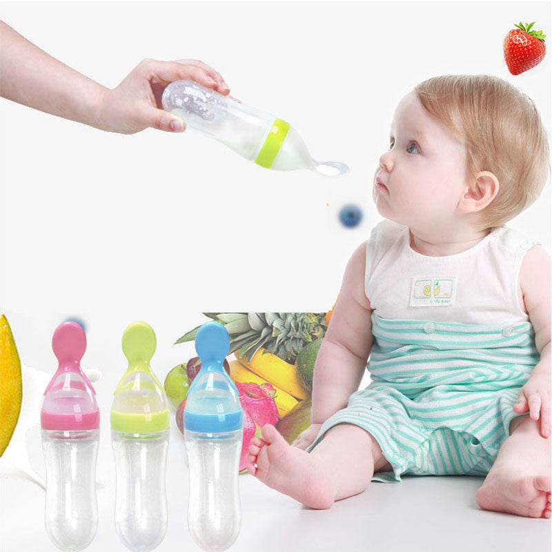 Silicone baby bottle spoon