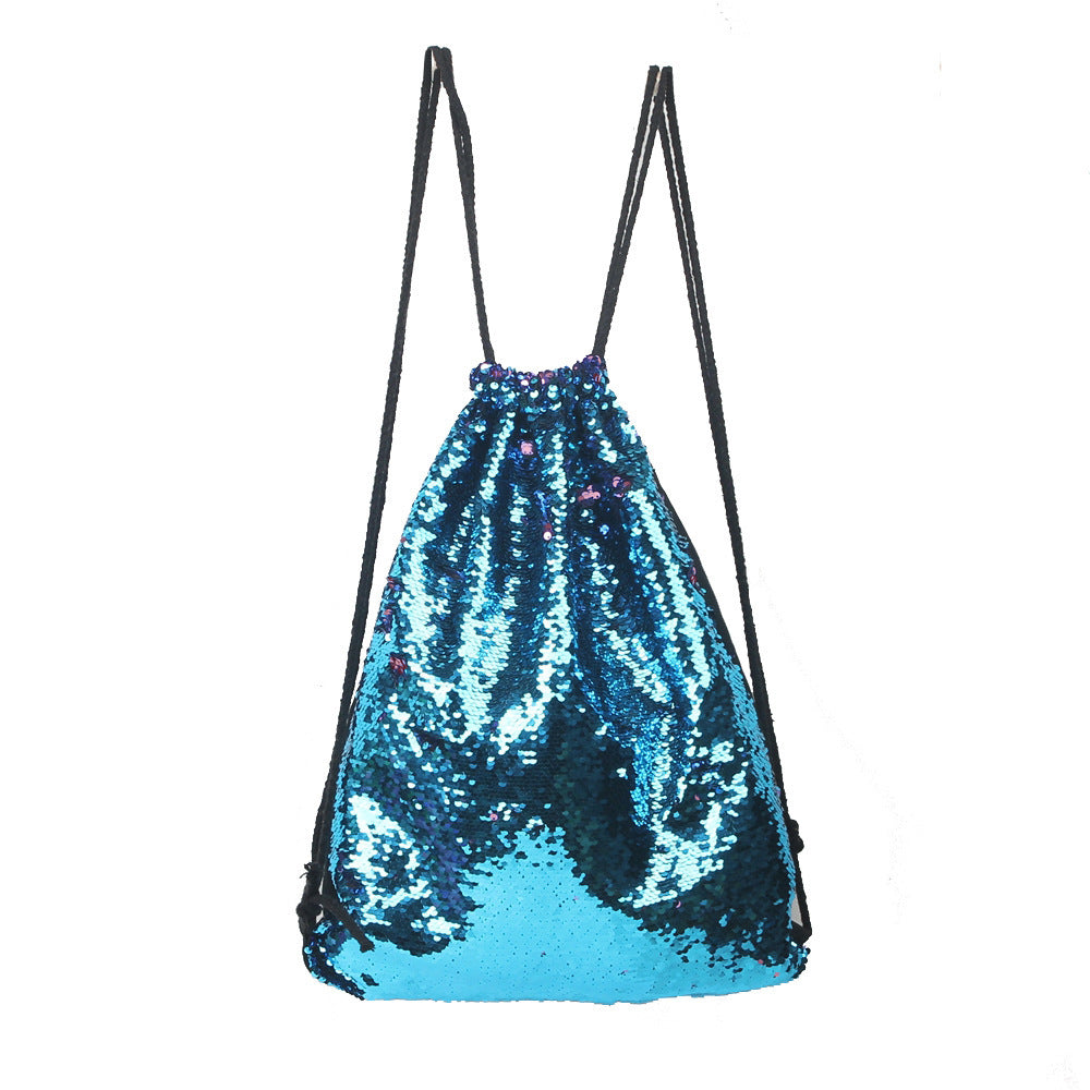 Mermaid Sequin Drawstring Sports Backpack