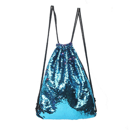 Mermaid Sequin Drawstring Sports Backpack