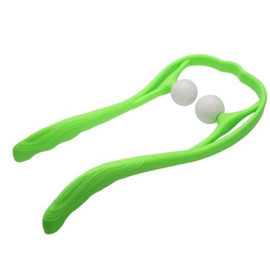 Neck massager with plastic pressure point therapy