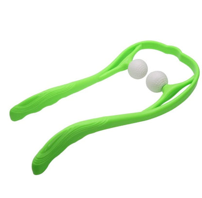 Neck massager with plastic pressure point therapy