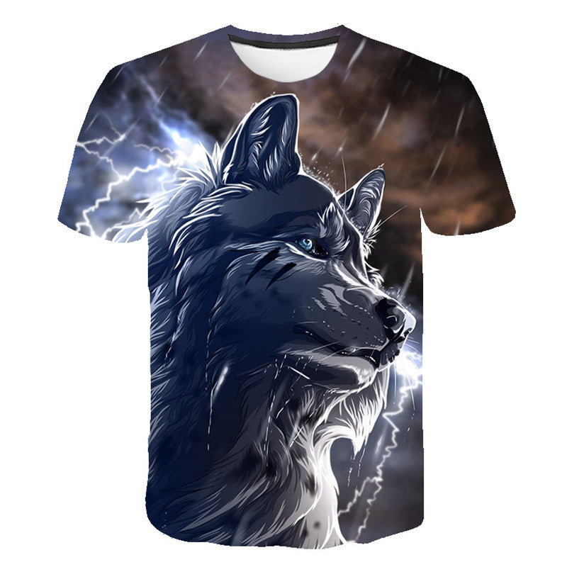 Summer t-shirt with wolf print