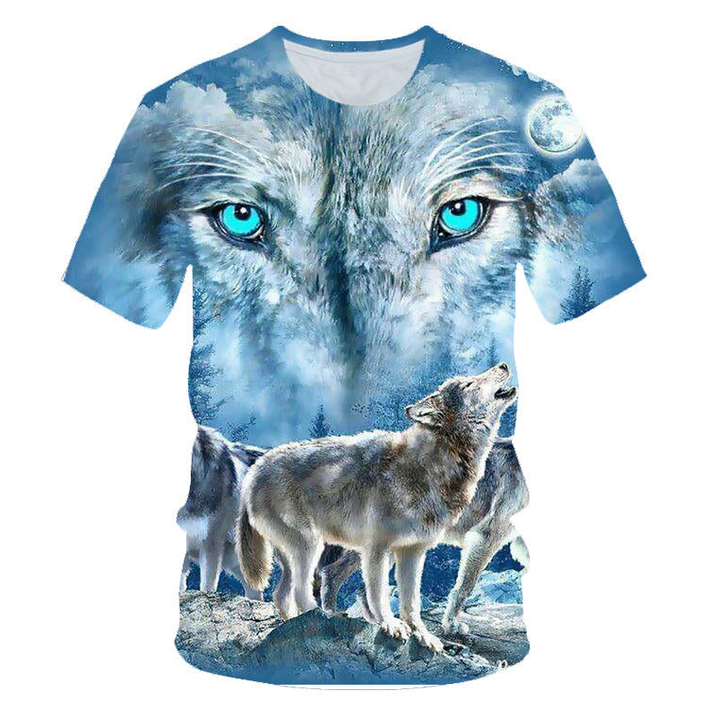 Summer t-shirt with wolf print
