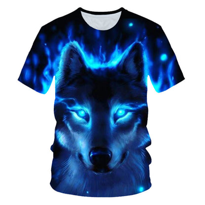 Summer t-shirt with wolf print