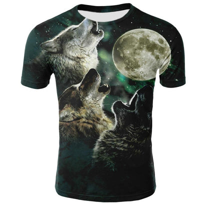 Summer t-shirt with wolf print