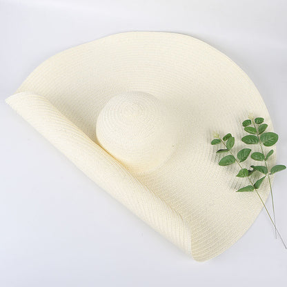 Sombreros de playa extra grandes de ala ancha de 25 cm para mujer