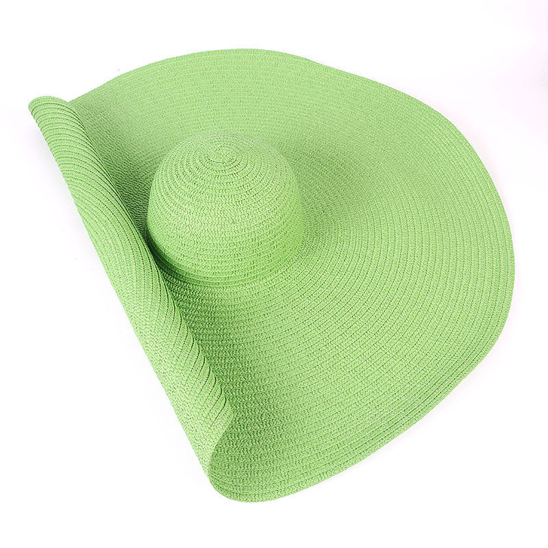 Sombreros de playa extra grandes de ala ancha de 25 cm para mujer