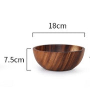 Tazón de madera hecho a mano con hermosas vetas