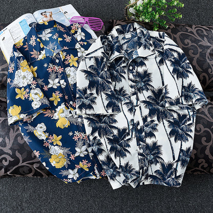 Quick-drying short-sleeved floral Hawaiian shirt