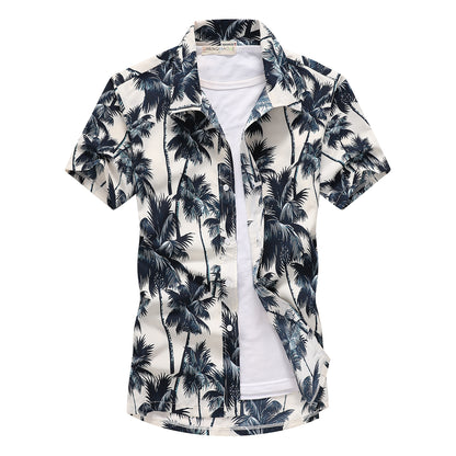 Quick-drying short-sleeved floral Hawaiian shirt