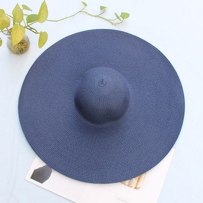Sombreros de playa extra grandes de ala ancha de 25 cm para mujer