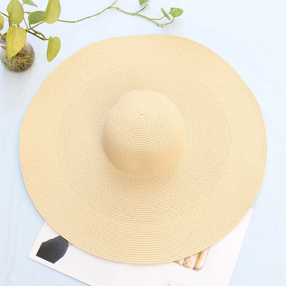 Sombreros de playa extra grandes de ala ancha de 25 cm para mujer