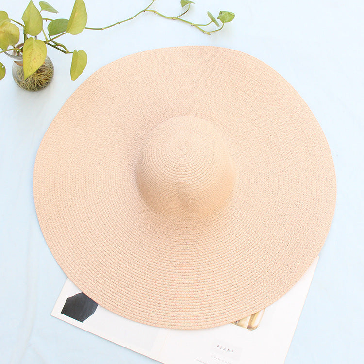 Sombreros de playa extra grandes de ala ancha de 25 cm para mujer