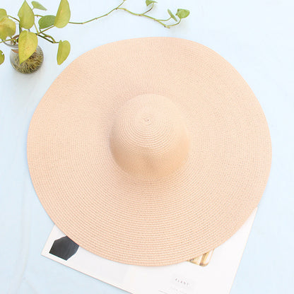 Sombreros de playa extra grandes de ala ancha de 25 cm para mujer
