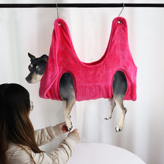 Pet nail trimming and grooming hammock