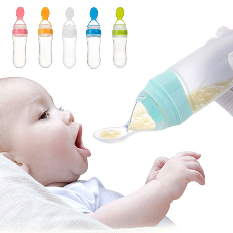 Silicone baby bottle spoon