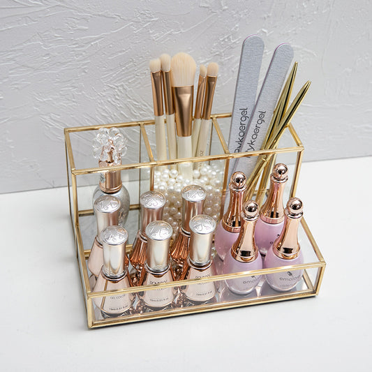 Organizador de cristal para maquillaje