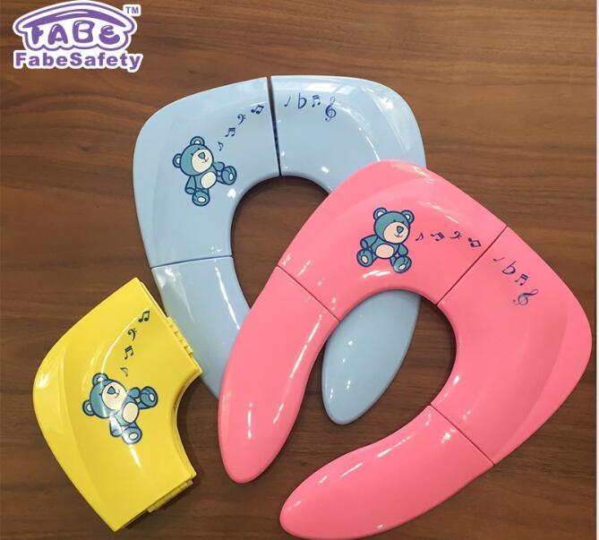 Folding toilet seat for children 