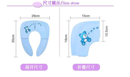 Folding toilet seat for children 