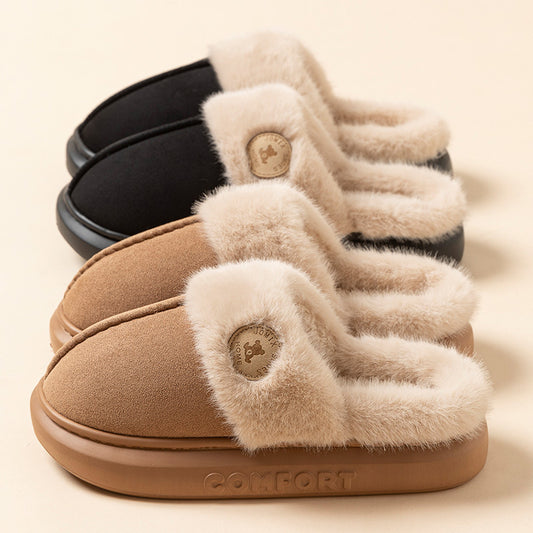 Pantuflas de felpa para mujer y hombre cálidas de invierno forro polar