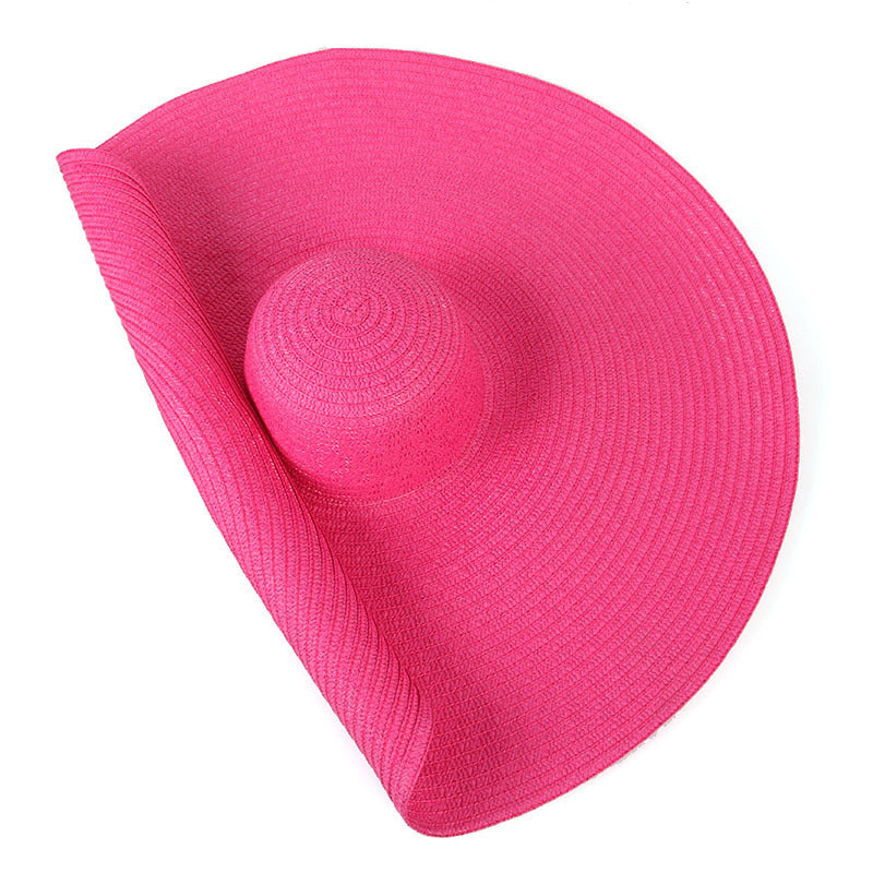 Sombreros de playa extra grandes de ala ancha de 25 cm para mujer