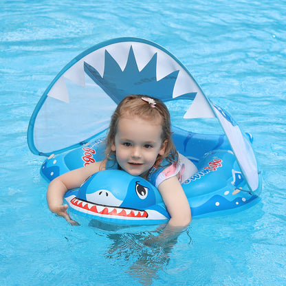 Baby Swim Ring with Sun Protection and Anti-Slip Buoy