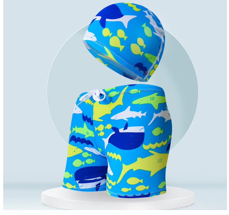 Children's swimsuit with swim cap, ideal for beach holidays