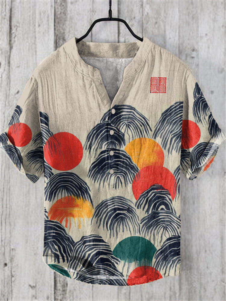Men's Casual Printed Hawaiian Shirt