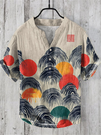 Men's Casual Printed Hawaiian Shirt