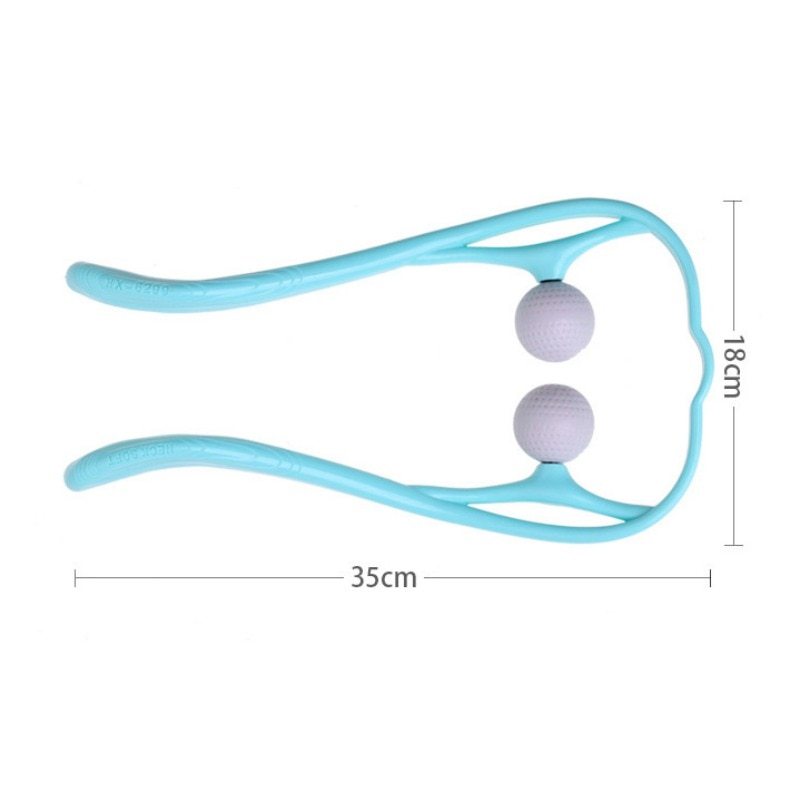 Neck massager with plastic pressure point therapy