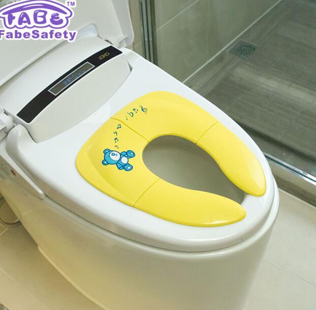 Folding toilet seat for children 