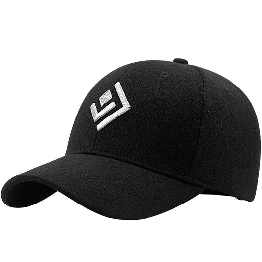 Dark colored baseball cap