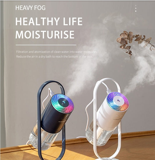 Humidificador con luces nocturnas de proyección generadora de niebla ultra USB