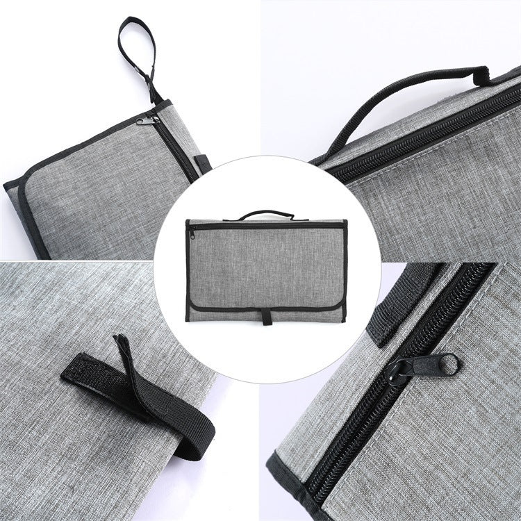 Cambiador de pañales portátil plegable con bolsa de almacenamiento