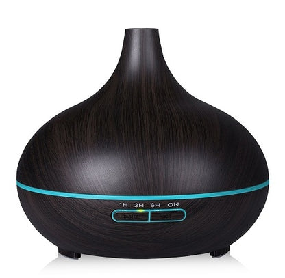 Wooden lamp with remote control for aromatherapy