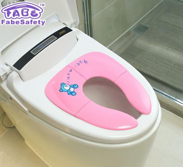Folding toilet seat for children 