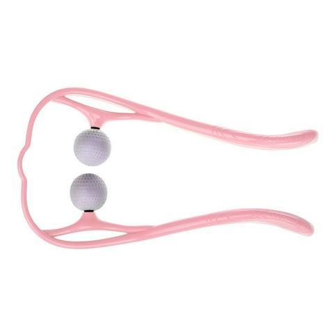 Neck massager with plastic pressure point therapy